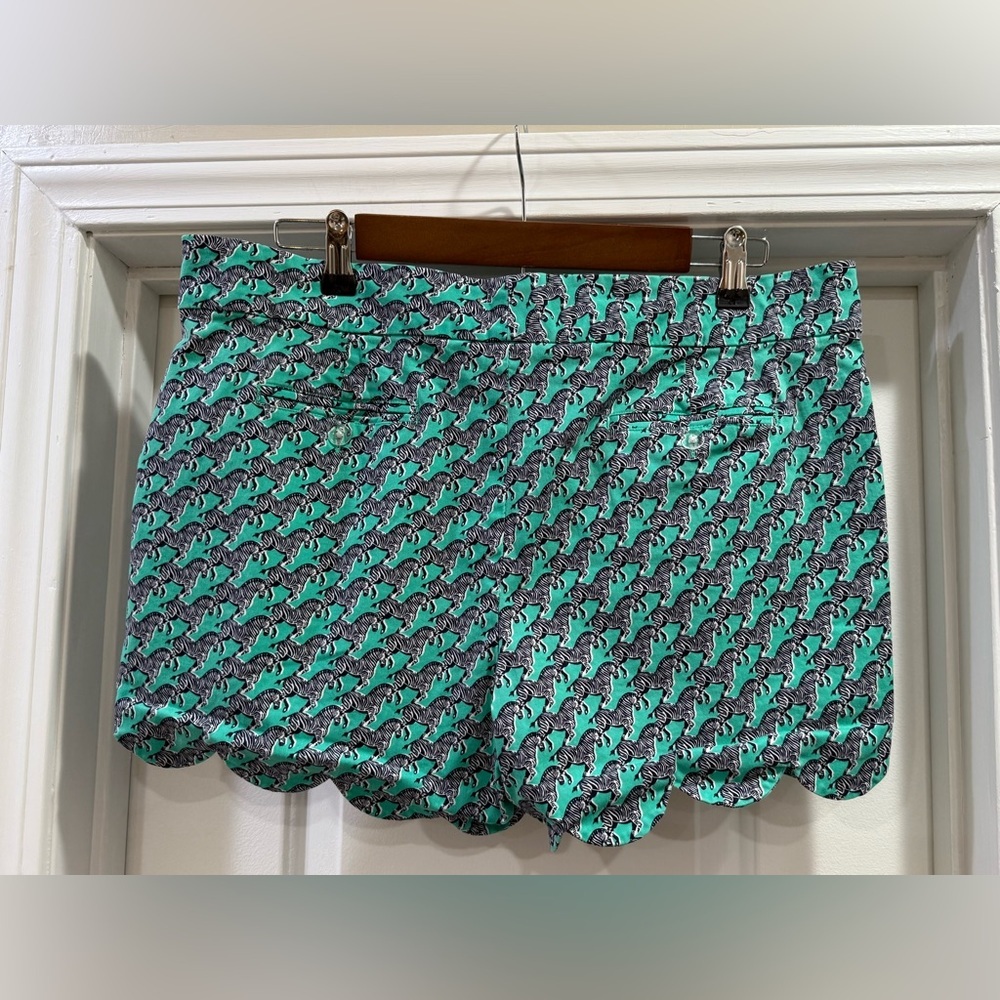 Crown & Ivy Scalloped Zebra Print Shorts Size 12